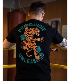PRIDE OR DIE 100%cotton στάμπα μπεζ πράσινη POD518TIGER
