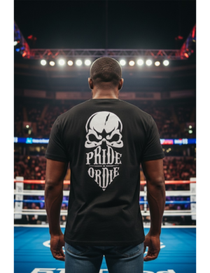 PRIDE OR DIE 100%cotton λευκή στάμπα POD511 BLACK
