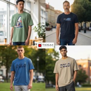 POLO GRAND US51610 T-shirt unisex ποιότητας βαμβακερές 100% σε μπλε, μαύρο & λαδί