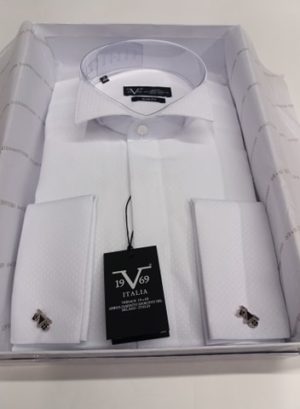 19V69 ITALIA by VERSACE 19.69 ABBIGLIAMENTO SPORTIVO SRL\\ πουκάμισα με μικροσχέδιο & ρεξ γιακά SLIM FIT 70%cotton 30%pc code 11.31 ΜΩΒ ΛΙΛΑΠΟΥΚΑΜΙΣΑ ΓΑΜΠΡΙΆΤΙΚΑ!