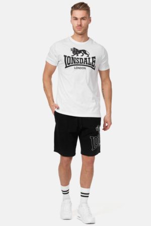 LONSDALE K. 119083LOGO Ανδρικό μπλουζάκι κανονική εφαρμογή t-shirt βαμβακερό κοντό μανίκι ΛΕΥΚΟ