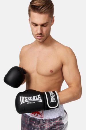 LONSDALE c.160011ASHDON Γάντια μποξ από συνθετικό δέρμα χωρίς κορδόνια ΚΟΚΚΙΝΑ & ΜΑΥΡΑ
