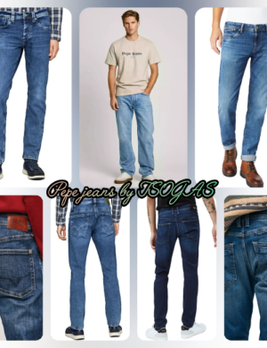 PEPE JEANS παντελόνια βαμβακερά unisex PM206323VS32 PM207391DU62 με logo DENIM