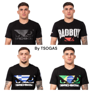 BADBOY T-shirt cotton95% 5%elastane BB-00001 BLACK