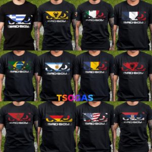 BAD BOY T-shirts 000088 FLAG'S ΜΑΎΡΑ ΕΛΛΆΔΑ ΑΛΒΑΝΙΑ ΒΡΑΖΙΛΊΑ ΑΡΓΕΝΤΙΝΉ ΠΌΝΤΟΣ ΡΩΣΊΑ ΓΕΡΜΑΝΊΑ US ΣΕΡΒΙΑ ΡΟΥΜΑΝΊΑ