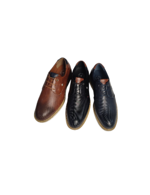 ROBINSON shoes for men code: ETHAN color:  BLACK, BLUE & CAMEL
