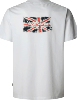 Pepe jeans london PM509921 silkstamp πίσω κέντημα μπροστά βαμβάκι 100% ΛΕΥΚΟ ,ΜΠΛΕ