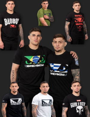 BADBOY T-shirt cotton95% 5%elastane BB-000015-16-23-24-01 ΜΑΎΡΟ ,ΛΕΥΚΟ, ΧΑΚΙ