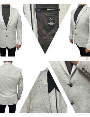 \19V69 ITALIA by VERSACE 19.69 ABBIGLIAMENTO SPORTIVO SRL\ ΣΑΚΆΚΙ C.0832 KNIT ιδιαίτερο πλεκτό βαρύ LIGHT GREY Σ