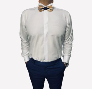 VERSACE 19V69 Milano Italy Ανδρικά πουκάμισα με μικροσχέδιο SLIM FIT 70%Cotton 30%Plc  c.11.33 BOLOGNA WEDDING SMOKIN ΛΕΥΚΟ
