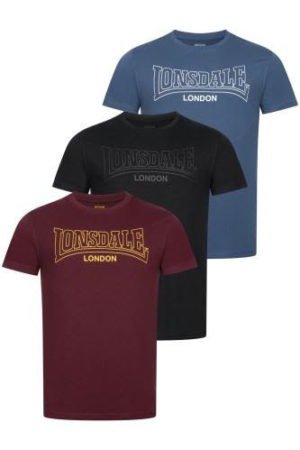 LONSDALE BEANLEY117435 ανδρικό μπλουζάκι T-shirt βαμβακερό με κανονική εφαρμογή R.F. σε ΡΑΦ,ΜΠΟΡΝΤΩ,ΓΚΡΙ, ΛΕΥΚΟ & ΜΑΥΡΟ