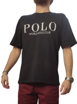 Μπλούζες “POLO N.W. CLUB” βαμβακερές code:TS1017 ΜΑΥΡΕΣ