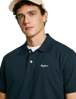 Pepe jeans London future production 2025 PM542298 Bαμβάκι 100% πόλο γιακά  ΛΕΥΚΟ ,ΜΠΛΕ